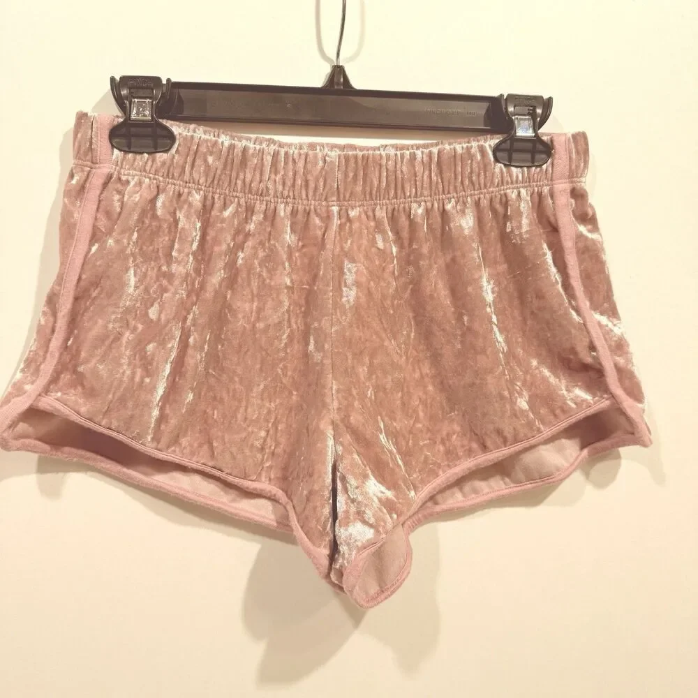 L.A. Hearts Women Velvet Shorts Size M champagne Color